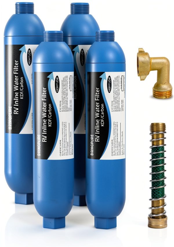 Bringpure RV Water Filter KDF GAC Inline 4 Pack-0