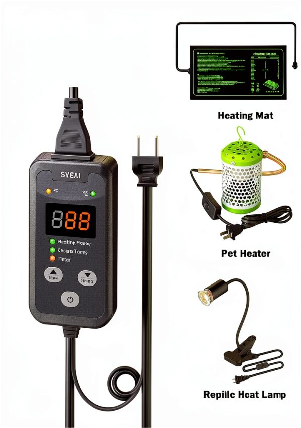 Digital Thermostat Controller SYSAI for Reptile Tank 1A 100W-6