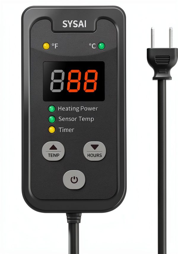 Digital Thermostat Controller SYSAI for Reptile Tank 1A 100W-0