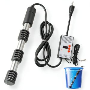 Immersion Water Heater, 1500W Portable Electric 304 Stainless Heaters with Guard Cover, Water Heater for Pool Bathtub -Heat 5 Gallons Water in Minutes-0