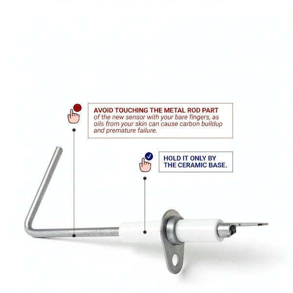 BlueStars Furnace Flame Sensor 2-Pack 62-23543-01 Steel Replacement-2