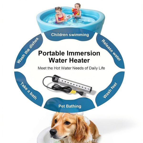 Immersion Water Heater B013 2000W with LCD and 304 Stainless Guard-4