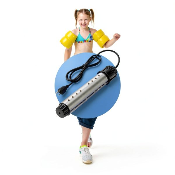 Portable Water Heater 2000W, Pool Heater - Immersion Heater with Digital Thermometer, Upgraded Magnesium Oxide Heating for Fast Heating, for Small Pools, Bathtubs, Buckets, Tanks-6