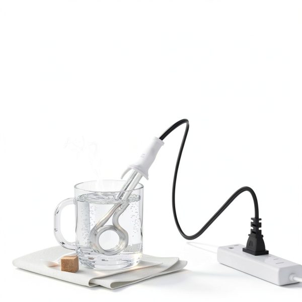 Immersion Water Heater 300W 120/240V Portable Immersion Water Heater Element, Instant Immersion Cup Mug Heater Fit Camping Traveling Coffee/Tea/Soup Electric Water Portable Reheater-1