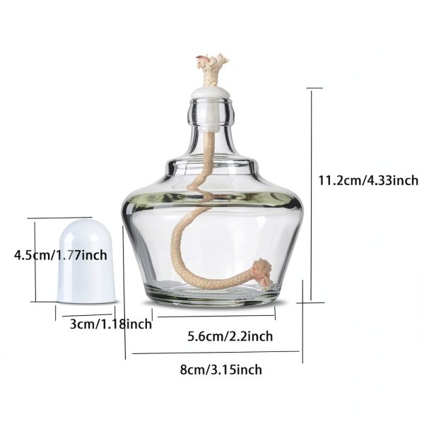 Empty Alcohol Lamp Bottle Glass Alcohol Burner Lamp Dental Lab or School Chemistry lab Equipment Heating Come with 5 Replacement Wicks and 3 Funnel -150ml-1