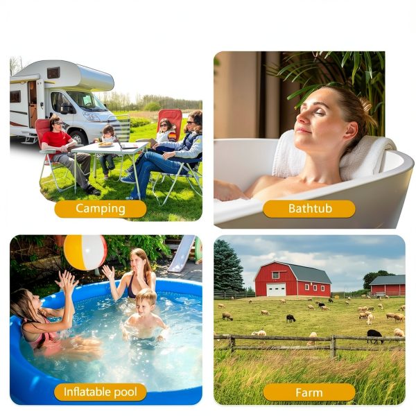 Immersion Water Heater 304 Stainless Steel Portable Hot Tub Heater for-6