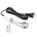 Immersion Water Heater 300W 120/240V Portable Immersion Water Heater Element, Instant Immersion Cup Mug Heater Fit Camping Traveling Coffee/Tea/Soup Electric Water Portable Reheater-0