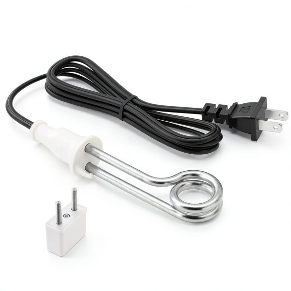Immersion Water Heater 300W 120/240V Portable Immersion Water Heater Element, Instant Immersion Cup Mug Heater Fit Camping Traveling Coffee/Tea/Soup Electric Water Portable Reheater-0