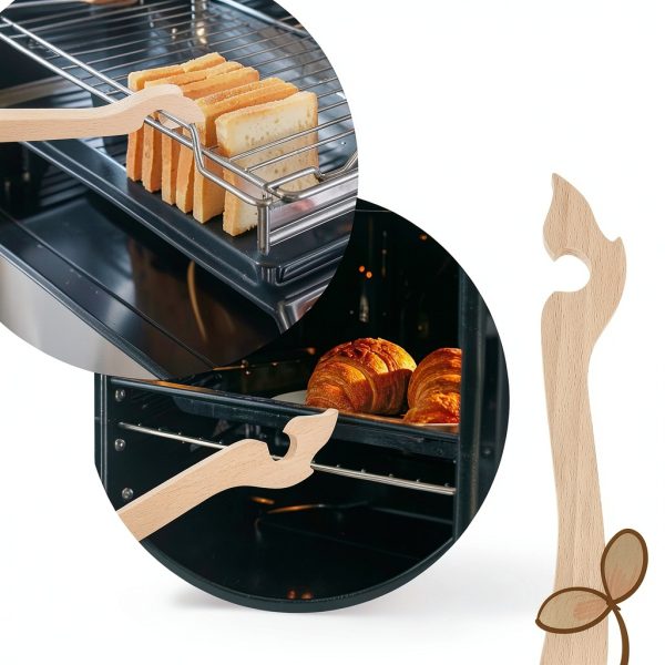 Wooden Oven Rack Puller by Ymapinc, Long Handle Wooden Tool for Safe-4