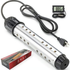 Portable Water Heater 2000W, Pool Heater - Immersion Heater with Digital Thermometer, Upgraded Magnesium Oxide Heating for Fast Heating, for Small Pools, Bathtubs, Buckets, Tanks-0