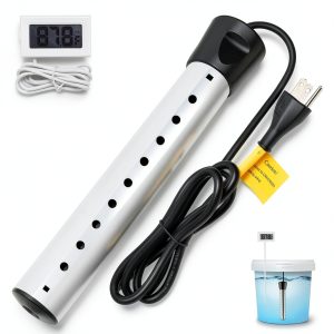 2000W Immersion Water Heater Electric,Portable Water Heater with 304 S S Guard and LCD Thermometer, Anti-Scald, Fast Heating in Minutes Suitable for Bathtub and Bucket-0
