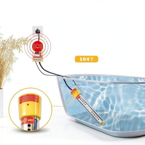 Immersion Water Heater 304 Stainless Steel Portable Hot Tub Heater for-3