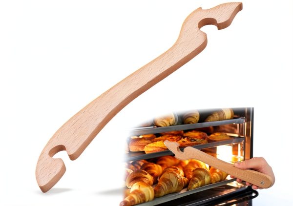 Wooden Oven Rack Puller by Ymapinc, Long Handle Wooden Tool for Safe-0